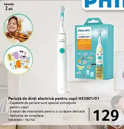Selgros PHILIPS Periuţă de dinți electrică pentru copii HX3601/01 -Capetele de periere sunt special concepute Ofertă