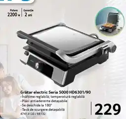 Selgros Grătar electric Seria 5000 HD6301/90 Ofertă