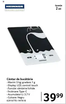 Selgros Cântar de bucătărie Ofertă