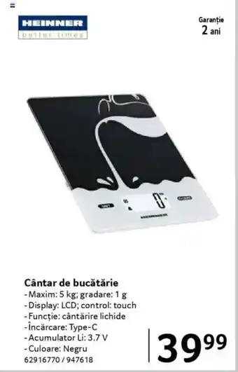 Selgros Cântar de bucătărie Ofertă