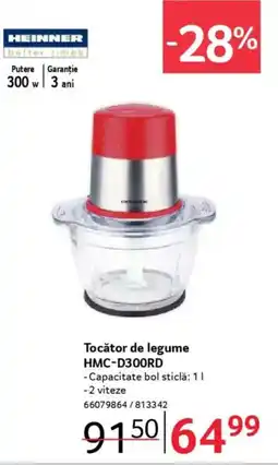 Selgros HEINNER Tocător de legume HMC-D300RD Ofertă