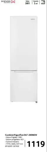 Selgros Combină frigorifică DLF-260MEW Ofertă