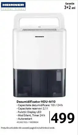 Selgros Dezumidificator HDU-M10 Ofertă