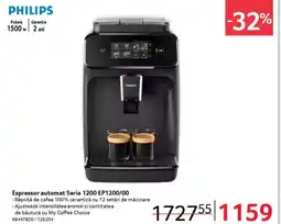 Selgros PHILIPS Espressor automat Seria 1200 EP1200/00 Ofertă
