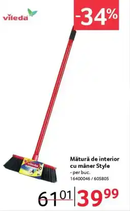 Selgros Mătură de interior cu mâner Style Ofertă