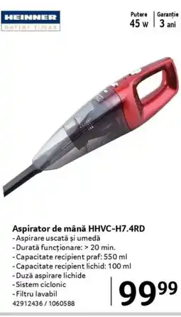 Selgros Aspirator de mână HHVC-H7.4RD Ofertă