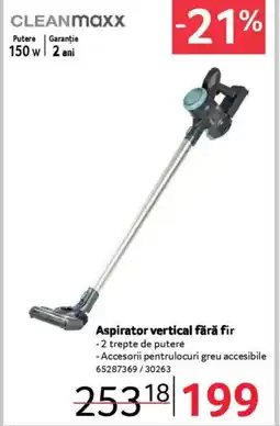 Selgros Aspirator vertical fără fir Ofertă