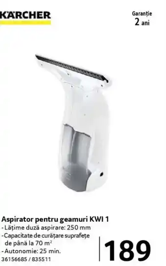 Selgros KARCHER Aspirator pentru geamuri KWI 1 Ofertă