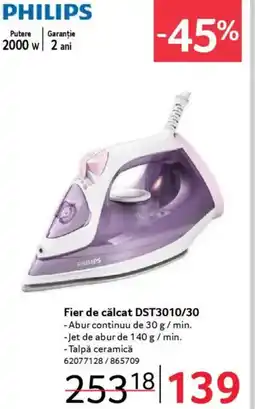 Selgros PHILIPS Fier de călcat DST3010/30 Ofertă