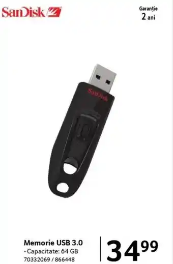 Selgros Memorie USB 3.0 Ofertă