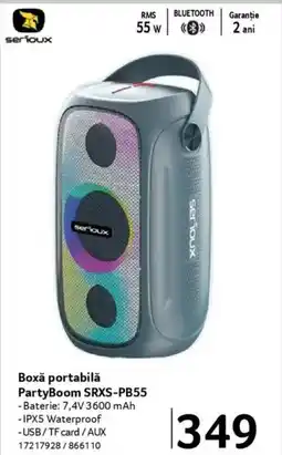 Selgros Boxǎ portabilă PartyBoom SRXS-PB55 Ofertă