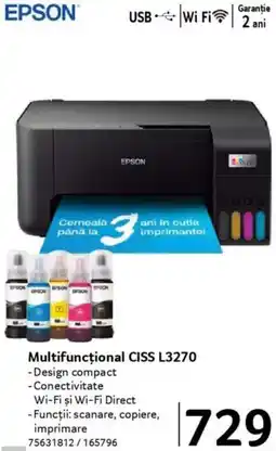 Selgros EPSON Multifuncțional CISS L3270 Ofertă