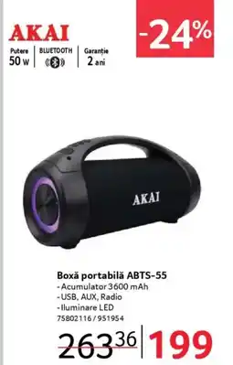 Selgros ΑΚΑΙ Boxǎ portabilă ABTS-55 Ofertă