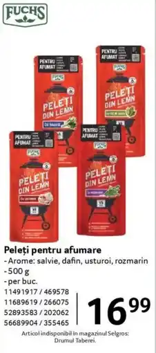 Selgros Peleți pentru afumare Ofertă