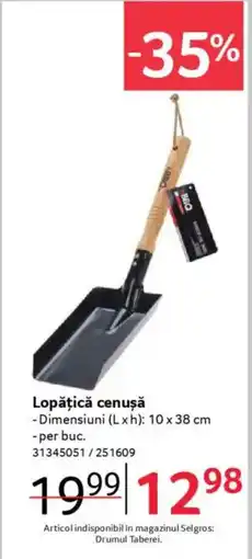 Selgros Lopǎțică cenuşă Ofertă
