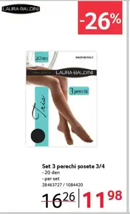 Selgros Set 3 perechi șosete 3/4 Ofertă
