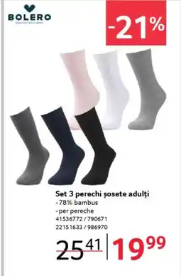Selgros Set 3 perechi șosete adulți Ofertă