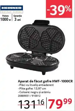 Selgros Aparat de făcut gofre HWF-1000CR Ofertă