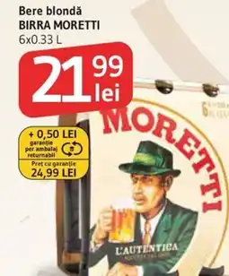 Supeco Bere blondǎ BIRRA MORETTI Ofertă