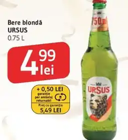 Supeco Bere blondă URSUS Ofertă