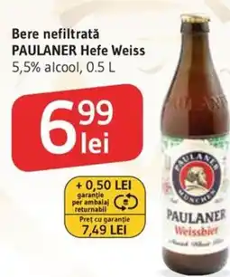 Supeco Bere nefiltratǎ PAULANER Hefe Weiss Ofertă