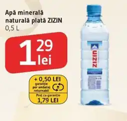 Supeco Apă minerală naturalǎ platǎ ZIZIN Ofertă