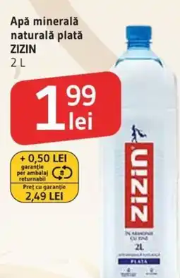 Supeco Apă minerală naturalǎ platǎ ZIZIN Ofertă