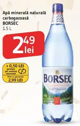 Supeco Apă minerală naturală carbogazoasă BORSEC Ofertă