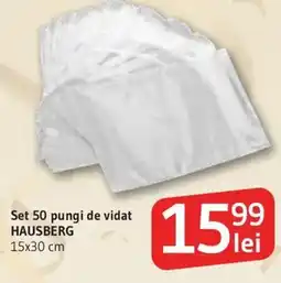 Supeco Set 50 pungi de vidat HAUSBERG Ofertă