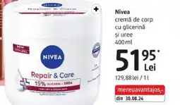 DM Nivea cremă de corp cu glicerinǎ şi uree Ofertă