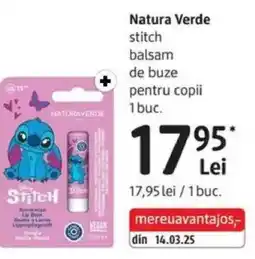 DM Natura Verde stitch balsam de buze pentru copii Ofertă
