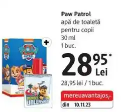 DM Paw Patrol apă de toaletă pentru copii Ofertă