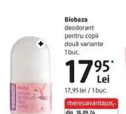 DM Biobaza deodorant pentru copii două variante Ofertă