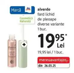DM Alverde fard lichid de pleoape Ofertă