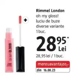 DM Rimmel London oh my gloss! luciu de buze Ofertă