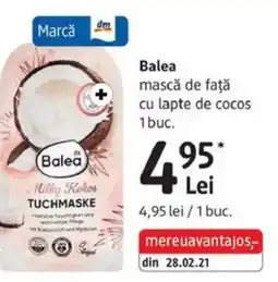 DM Balea mască de faţă cu lapte de cocos Ofertă