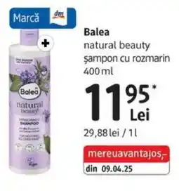 DM Balea natural beauty sampon cu rozmarin Ofertă