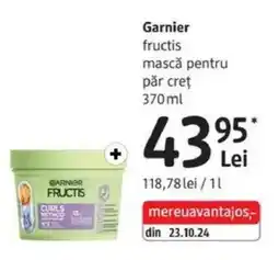 DM Garnier fructis mască pentru păr creţ Ofertă