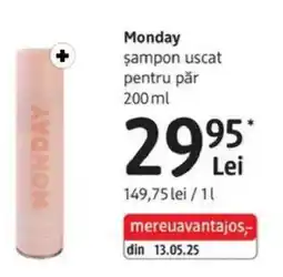 DM Monday sampon uscat pentru păr Ofertă