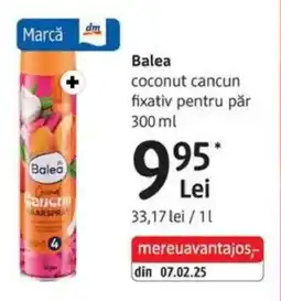 DM Balea coconut cancun fixativ pentru păr Ofertă