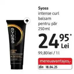 DM Syoss intense curl balsam pentru păr Ofertă