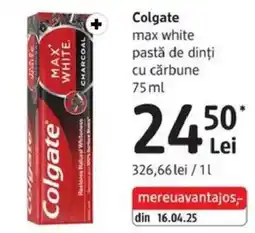 DM Colgate max white pastă de dinți cu cărbune Ofertă