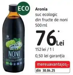 DM Aronia suc ecologic din fructe de noni Ofertă