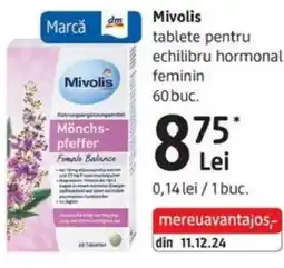 DM Mivolis tablete pentru echilibru hormonal feminin Ofertă