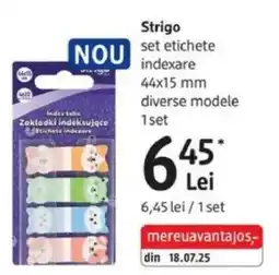 DM Strigo set etichete indexare Ofertă