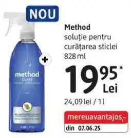 DM Method soluţie pentru curăţarea sticlei Ofertă