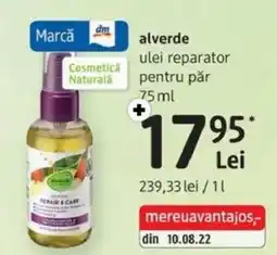 DM alverde ulei reparator pentru păr Ofertă