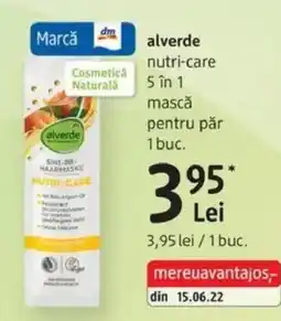 DM alverde nutri-care 5 în 1 mască pentru păr Ofertă