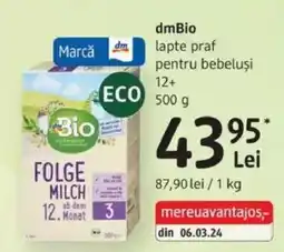 DM dmBio lapte praf pentru bebeluşi 12+ Ofertă