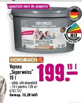 Hornbach Vopsea „Superweiss" Ofertă